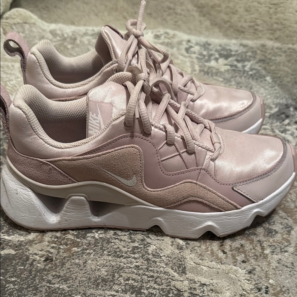 Nike Pink and White Sneakers for Everyday Comfort